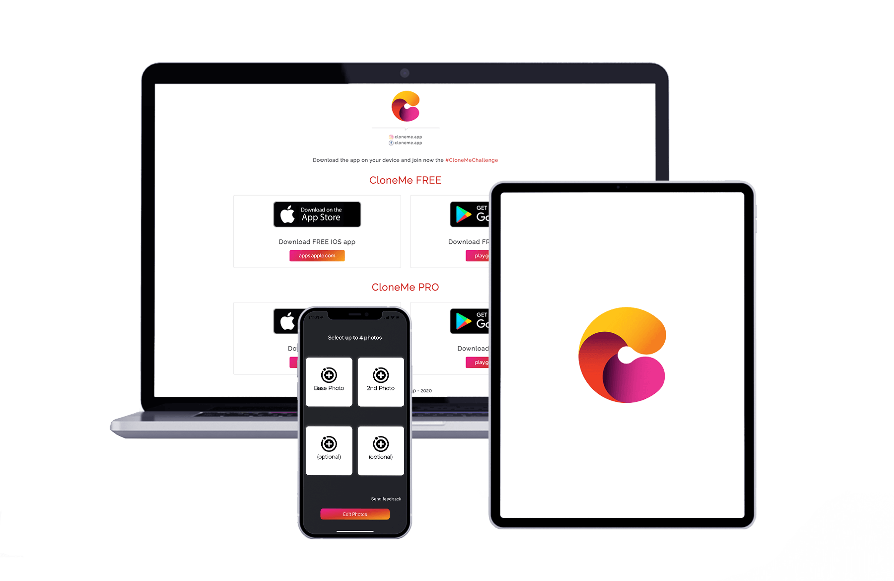 CloneMe - Dezvoltare site - Dezvoltare aplicatii mobile